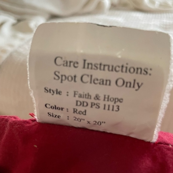 CHRISTMAS WORDS POINSETTIA TOSS PILLOW - Picture 5 of 6